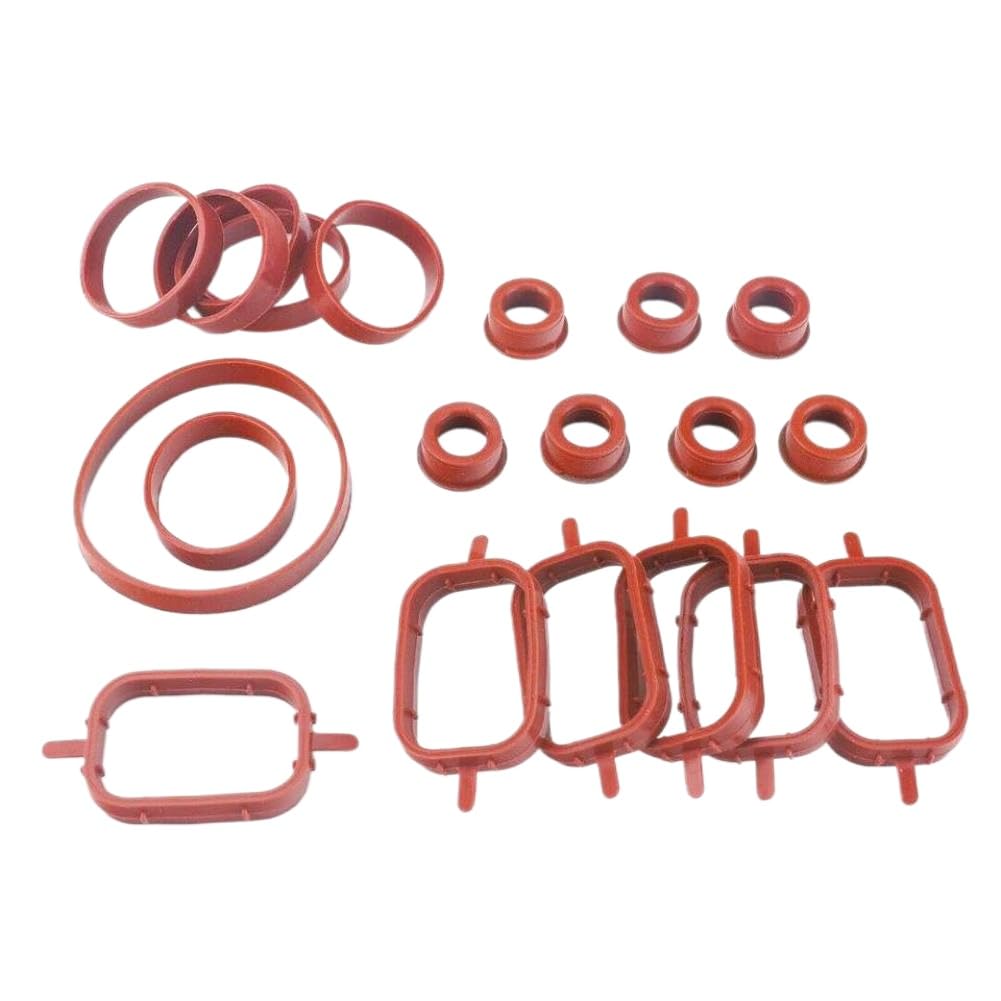 Rubber Intake Inlet Manifold Seal Gasket Repair Kit Compatible with E87 E46 E90 E91 E92 E93 E39 E60 M57 11617790198
