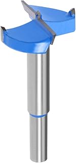 uxcell Forstner Drill Bits 38mm, Tungsten Carbide Wood Hole Saw Auger Opener, Woodworking Hinge Hole Drilling Boring Bit Cutter (Blue, Gray)
