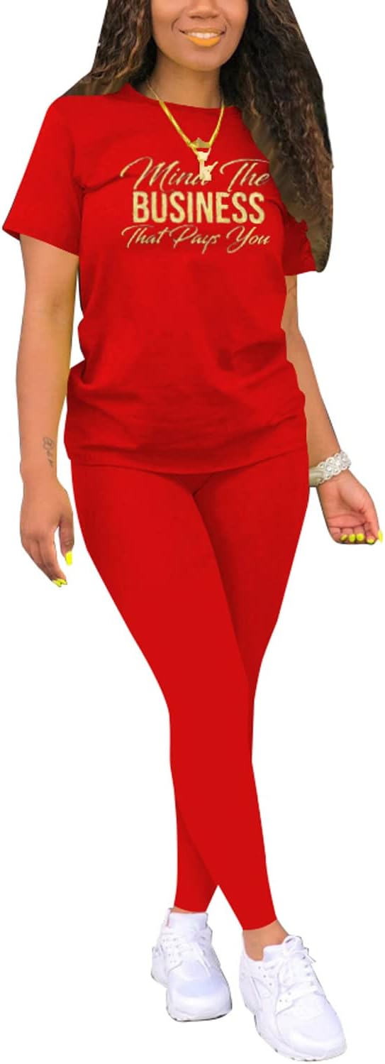 Nimsruc Biker Short Sets Women 2 Piece Outfits Summer Short Sleeve Jogger Tracksuit - Image 3