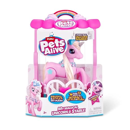 Pets Alive My Magical Unicorn Battery-Powered Interactive Robotic Toy (Pink Unicorn) by ZURU