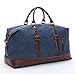 Produktbild Limirror Vintage Canvas Reisetasche Sporttasche Weekender Tasche für Damen und Herren mit der Großen Kapazität (Blau)