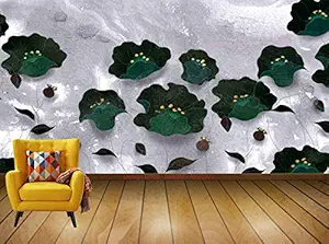 Avikalp Exclusive AVZ0927 Modern Minimalistic 3D Floral Texture Tv Background Wall HD 3D Wall Sticker(365cm x 304cm)