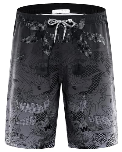Image of APTRO Men's Long Swim Trunks with Mesh Lining Beach Bathing Suits Board Shorts Swimwear with Pockets and No Mesh