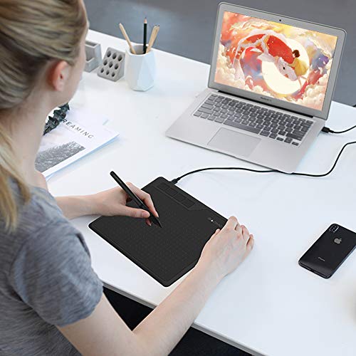 GAOMON Tablet S620 Graphics Tablet de 16,5 x 10 cm com 4 teclas expressas e caneta sem bateria para