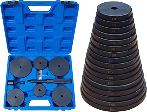 Bild 6 - Carmax Werkstattpresse 20T mit 2Pumpen + Druckstück Treibsatz 18-150mm + Druckdornsatz 8tlg.