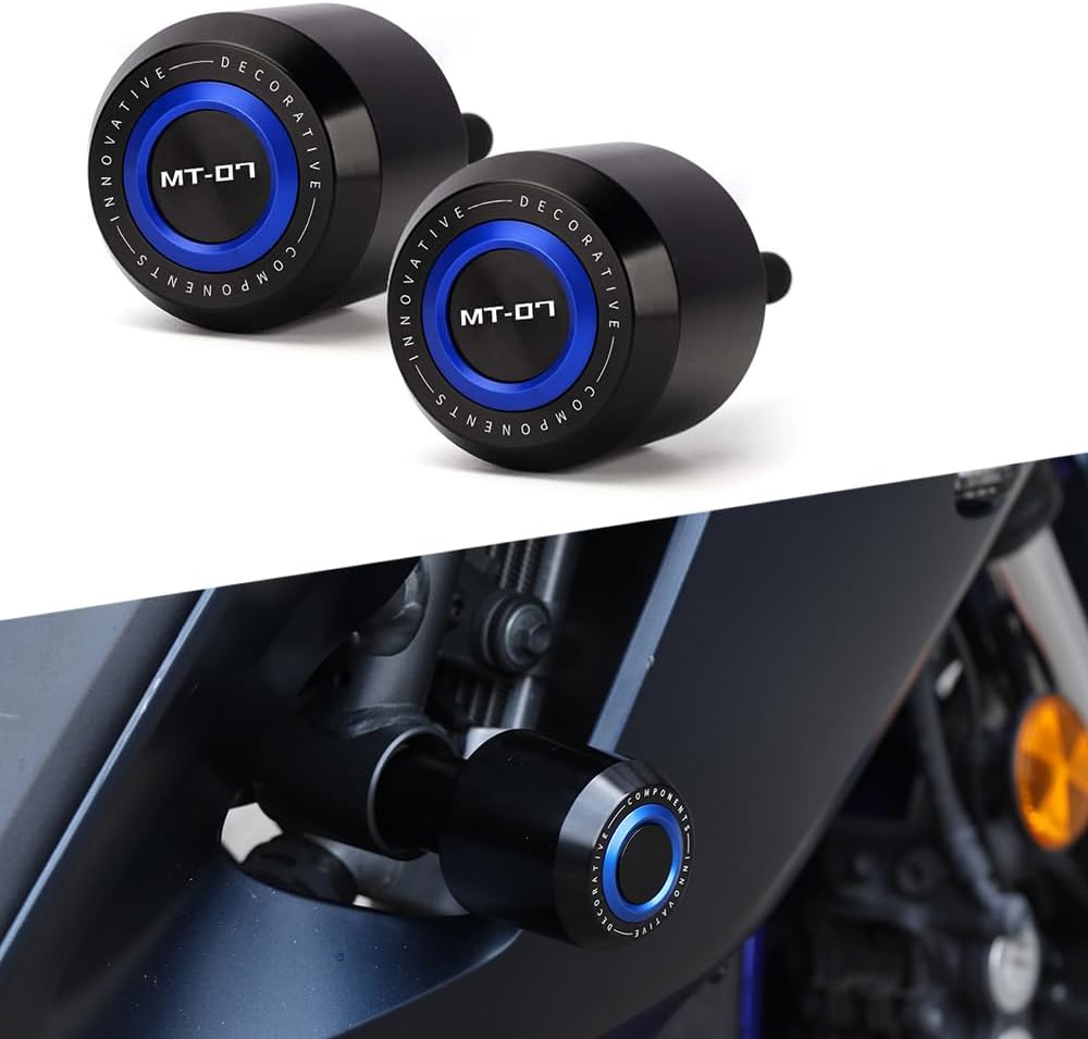 Modeer For MT07 FZ07 2014-2023 2024 2025 Motorcycle Frame Anti-collision Falling Protection Slider Crash mt 07 fz 07 Accessories Color Blue