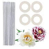 4 Rolls Floriculture Paper Tape,Floral Tape for Stem Wrap Flower Tape with 80 Pieces 14 Inch Floral