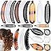 Strong Hold for Workouts & Thick Hair, 21pcs Banana Hair Clips for Women - 7 Styles Volumizing Claw Clips by Hapdoo, Secure Grip for All Hair Types