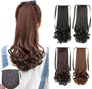 ポイントウィッグ ポニーテール カール リボン式 つけ毛 レディース 55cm ダークブラウン POINTWIG
