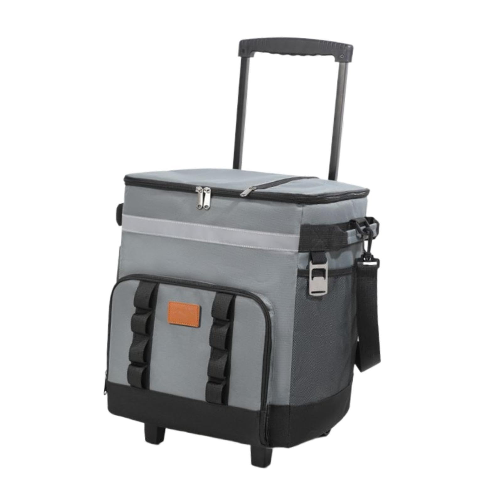 Rolling Portátil con Ruedas Giratorias Bolsa Térmica Grande Aislada Caja de Conservación de Frío Bolsa Impermeable con Cierre Seguro Fabricada