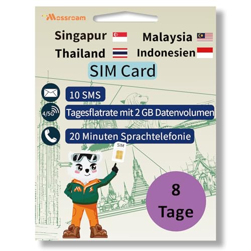Carte SIM Asie 2Go Daily haut débit avec appels inclus