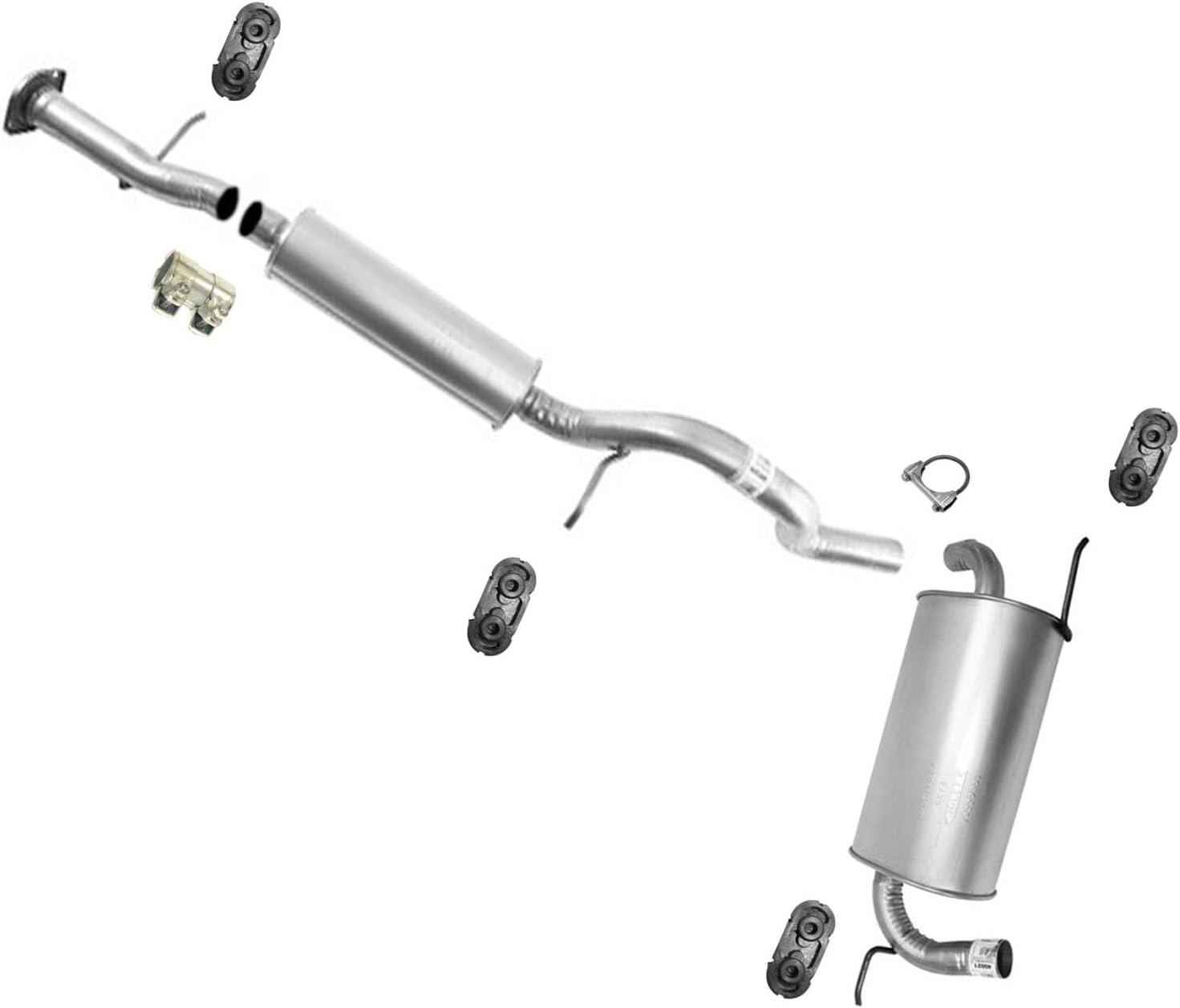 Replacement Parts for 2006 2007 2008 2009 2010 Hummer H3 3.5L 3.7L Resonator Pipe Rear Muffler Exhaust System