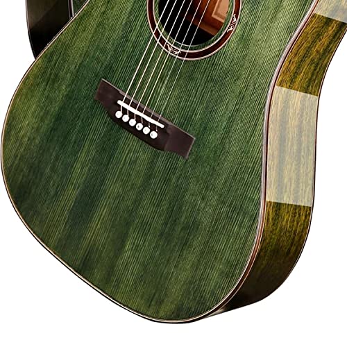 Guitare acoustique 41″ pour débutant adulte ado pleine taille Guitarra Acustica avec sac de transport, accordeur, médiators, cordes, capodastre, tissu, sangle – Vert - Les Beatles, Paul McCartney, John Lennon, RIngo Starr, George Harrison Guitare acoustique 41" pour débutant adulte ado pleine taille Guitarra Acustica avec sac de transport, accordeur, médiators, cordes, capodastre, tissu, sangle - Vert – Image 8