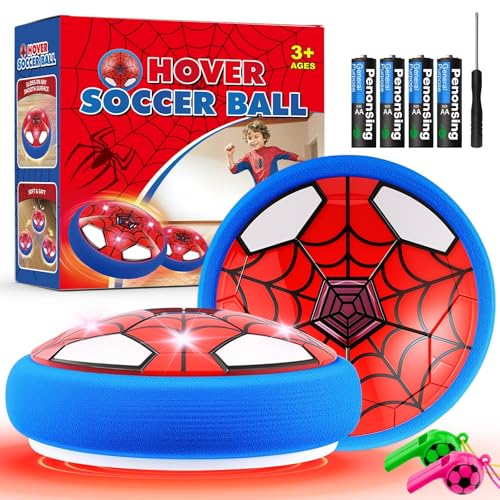 Hover Soccer Ball for Kids, Soccer Toys for Boys 4 5 6 7 8 9 LED Football Toys Gifts for Boys Kids LED Air Power Football