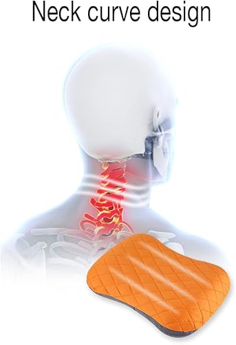 Miniatura 3 de Almohada de camping con funda extraíble - Almohada inflable ultraligera para soporte lumbar del cuello - Almohada mejorada para mochilero -