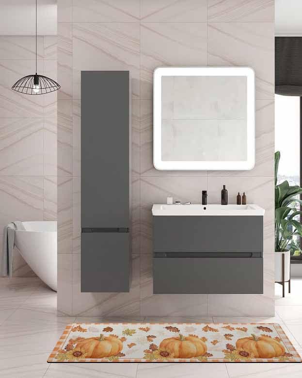 Miniatura 2 de Tapete de baño de calabaza a cuadros para bañera, antideslizante, de secado rápido y absorbente, tierra de diatomeas, fregadero, dormitorio, cocina,