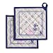 Maison d' Hermine Faïence 100% Cotton Set of 2 Pot Holders 8 Inch by 8 Inch