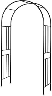 Metal Garden Arch Arbor Trellis – Heavy Duty Steel Garden Arbor for Clim...