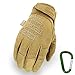 Produktbild Mechanix WEAR Tactical Vent 2017 Einsatz-Handschuh, extrem atmungsaktiv, touchscreenfähig & abriebfest + Gear-Karabiner, in Schwarz & Coyote/Größe S, M, L, XL (L, Coyote)