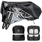 PROTECCION COMPLETA: Perfecta para mantener a salvo tus bicicletas o motocicleta de la lluvia, la humedad, la nieve, el granizo, el polvo, la suciedad o el calor más extremo. Apta para las 4 estaciones del año. Protección constante para el mantenimiento de tus bicicletas en interiores y exteriores: casa, jardín, patio, garaje o terraza.