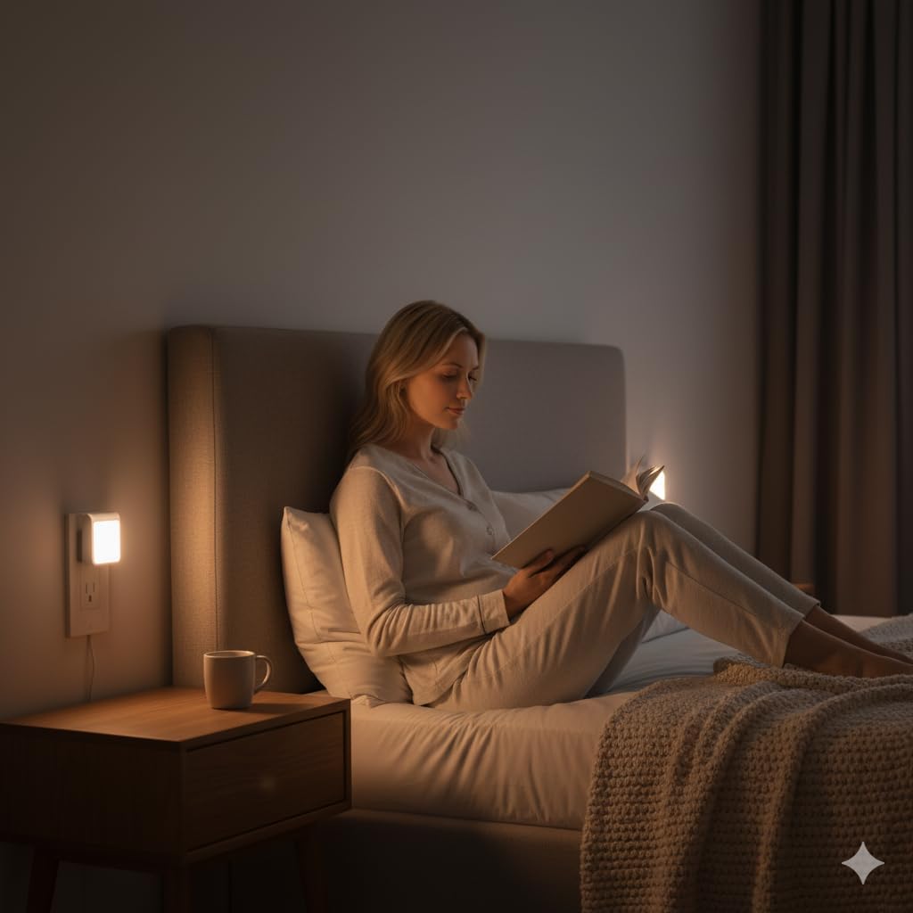 MagicPro Plug-in LED Night Light, Auto Dusk to Dawn Sensor, Adjustable Brightness and Color, Warm White, Cool White Lights for Bathroom,Hallway, Bedroom, Kids Room, Kitchen, Stairway, 2 Pack