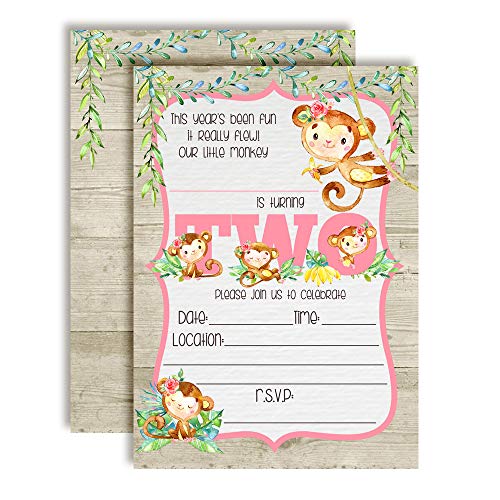 Cartes invitation anniversaire fille en aquarelle sur carton de qualité