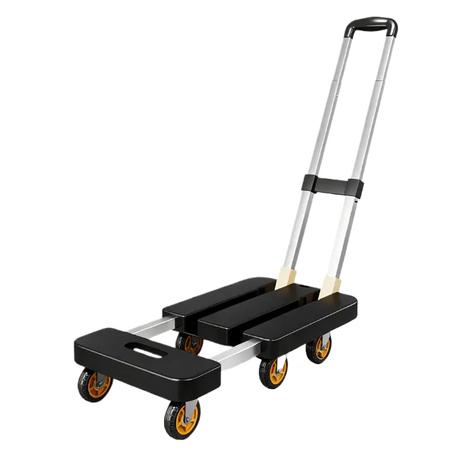 LKLNKVL Handcart, Retractable Chassis, Adjustable Pull Rod, Strong and Durable, Suitable for Moving, Travel, Shopping(Black)