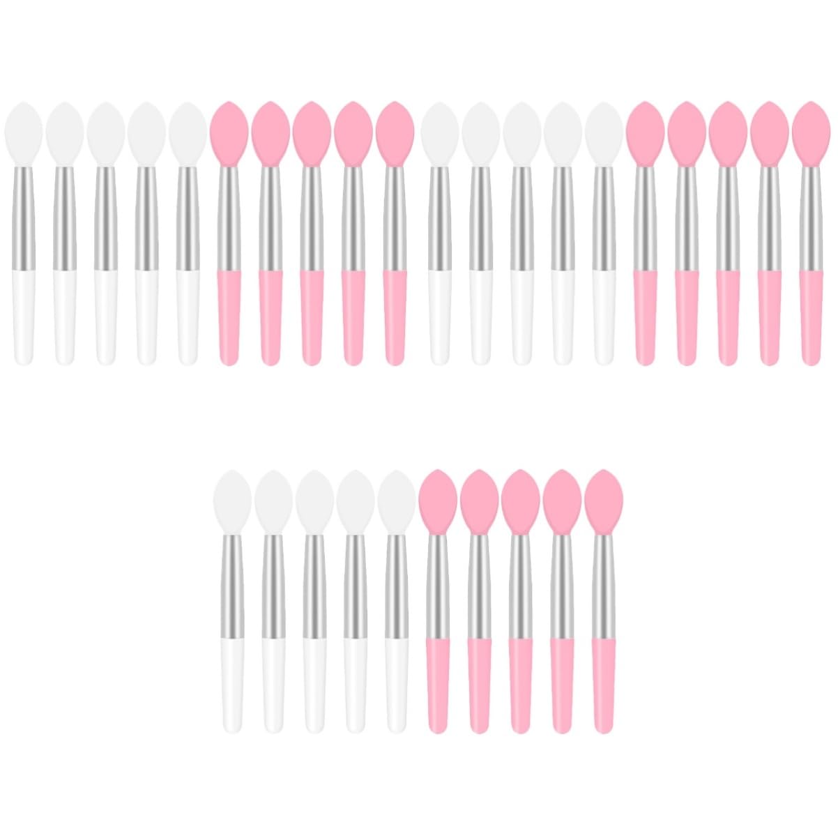3sets Silicone Lip Cosmetics Brush Tool Lipstick Brush Applicator for Precise Application 10pcs*3