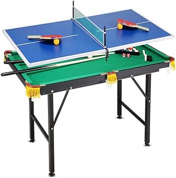 Folding Kids Pool Table, Mini Snooker Table, Pool Table, Foldable Table Tennis Table Combo