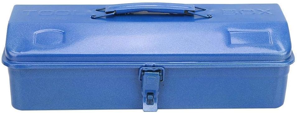 Multifunction Iron Portable Tool Box, Repair Tool Storage Container Holder Blue(37x16x11（350）)