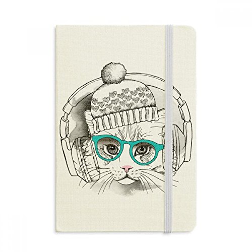 Cahier A5 portable chat blanc pour noter vos idées au bureau et en voyage