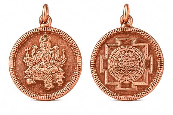 Copper Varahi Devi Locket Pendant with Black Thread Copper Finish-image-21