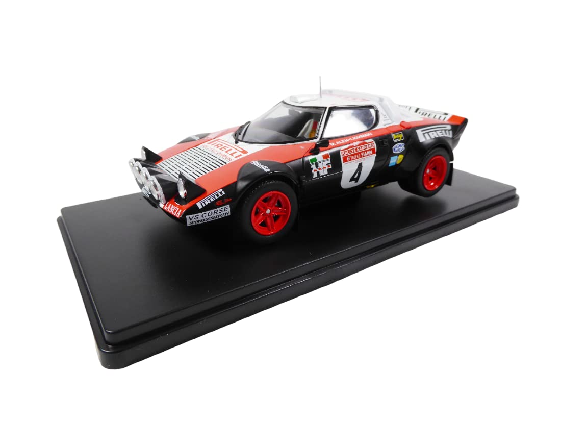 OPO 10 Voiture Miniature reproduite à l'échelle 1/24 Compatible pour Lancia Stratos HF Rallye Sanremo 1978 - RVQ26