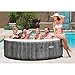 Intex 28441EP PureSpa Plus 6 Person Inflatable Hot Tub Jet Spa & Intex PureSpa Maintenance Accessory Kit with Curved Brush, Mesh Skimmer, and Scrubber