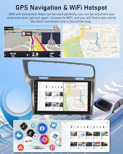 Autoradio Android 2G+64G pour Golf 7 avec CarPlay sans fil - 3