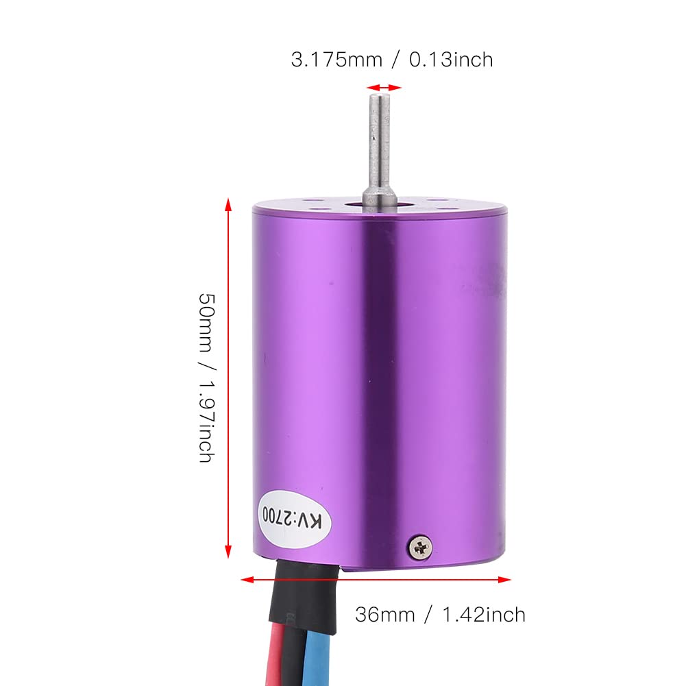 for RC Car Motor、3650ハイパワーブラシレス、2700KVおよび3300KV、1/12および1/16スケールRCト