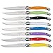 FlyingColors Laguiole Steak Knife Set. Stainless Steel, Multicolor Handle, 8 Pieces