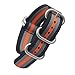 Produktbild Autulet 22mm Nylon Uhrenarmband Herren 2Schwarz-2Grau-1Orange
