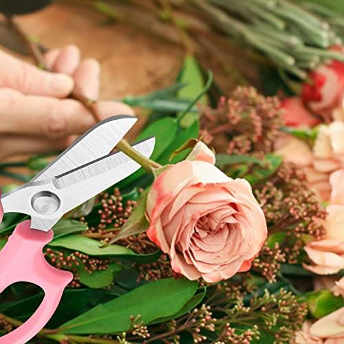 3Pcs Garden Scissors Set, Beautyshow Pruning Shears Professional Secateurs Hand Pruners Flower Scissors, Stainless Steel Blades, Non-Slip Handles,Sharp Garden Clippers for Hedge,Branch,Floral,Fruit