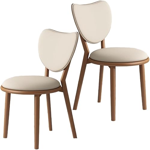 Miniatura 16 de YVYKFZD Juego de sillas de comedor de madera maciza, sillas de cocina sin brazos con respaldo, silla de comedor de cuero tapizada, silla auxiliar