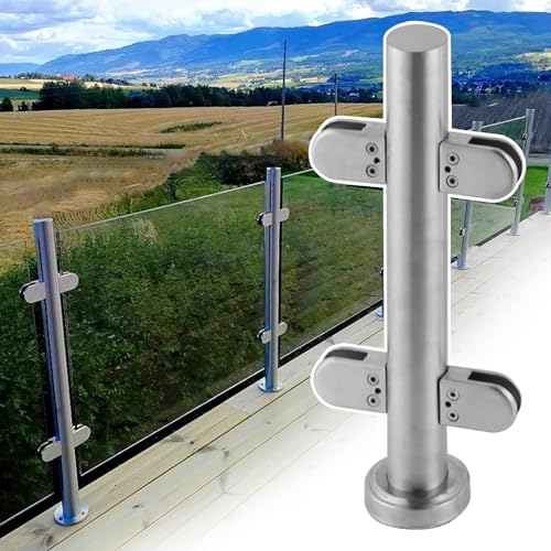 Poste de balaustrada de Acero Inoxidable acabado superior para montaje en piso 2