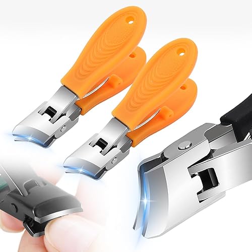 Miniatura 9 de Cortaúñas inclinadas antisalpicaduras con apertura de mandíbula ancha, cortador de uñas resistente con mango cómodo, perfecto para cortaúñas