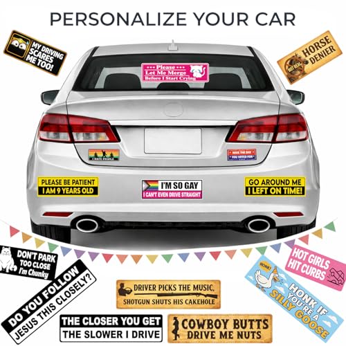 18Pcs Funny Bumper Stickers