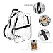 Stadium Approved Clear Mini Backpack, Heavy Duty Cold-Resistant Transparent PVC Backpack with Work, Security Travel & Stadium(Black)