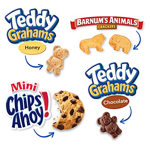 Nabisco Fun Shapes Variety Pack Barnum's Animal Crackers, Teddy Grahams And Chips Ahoy! Mini, 20 Snack Packs (Pack Of 3) #TOP2