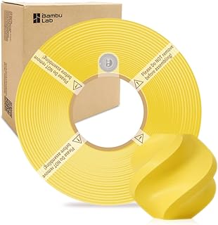 Bamboo Lab 1.75MM PLA Matte Filament High Speed Printing with RFID 1KG +/- 0.03mm Eco Friendly 3D Printer Filament for Bambu Lab P1P/P1S/X1C/X1/A1/A1 Mini (Without Spool) (Lemon Yellow 11400)