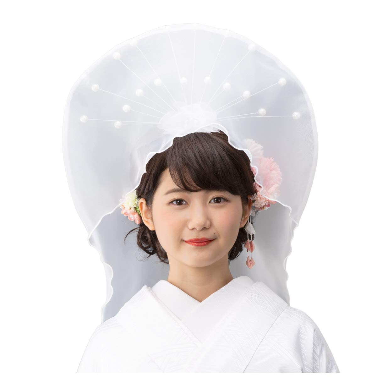 Amazon | [京のみやび] 綿帽子+綿帽子キーパーセット 洋髪用
