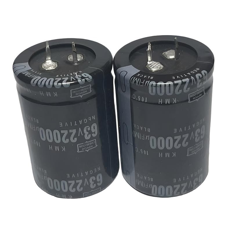 2× Aluminum Electrolytic Capacitors 63V 22000UF 105 Standard (SN) Terminals 35x50mm Amplifier Audio Capacitors