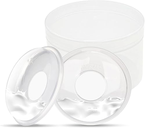 Recolector de leche, paquete de 2 conchas reutilizables con caja portátil, almohadilla de silicona para pezones doloridos durante el ordeño o la disponible en Yaxa Venezuela