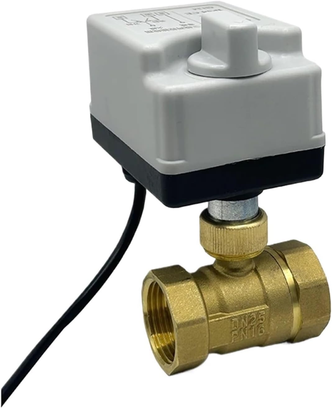 1" Two Way Motorized Ball Valve with Manual Switch 220V 12V 24V Brass Electric Ball Valve 3-Wire 2 Point Control(12VDC)